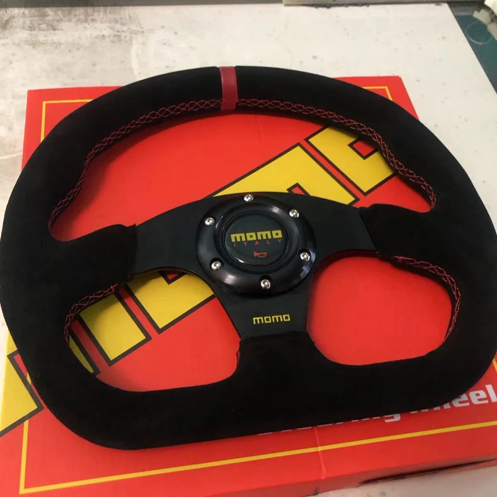 Alcantara racing steering wheel - momo