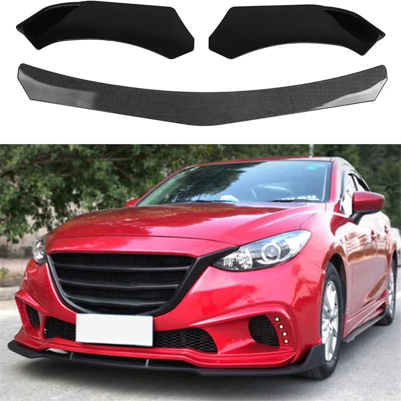 Car Spoiler Front Universal Lip Bumper Spoiler – Black