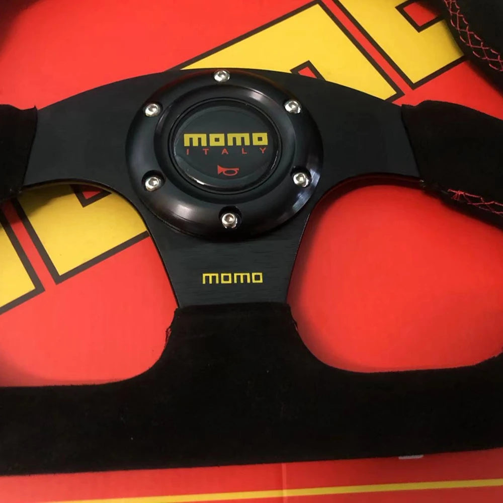 Alcantara racing steering wheel - momo